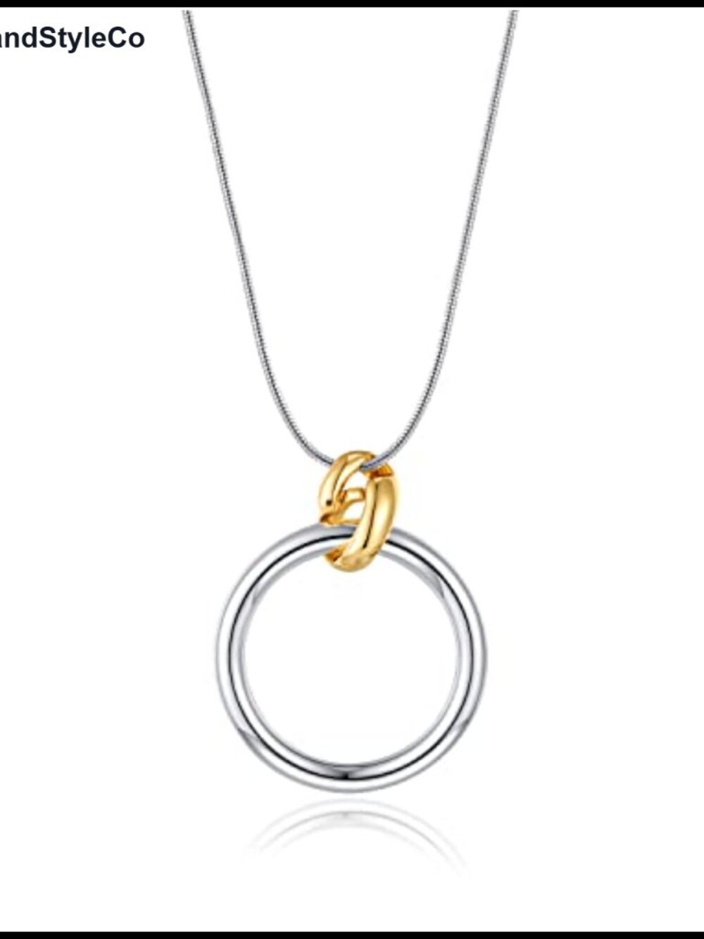 Long Silver Necklace Rope Snake Chain Pendant Sweater Necklace Gift